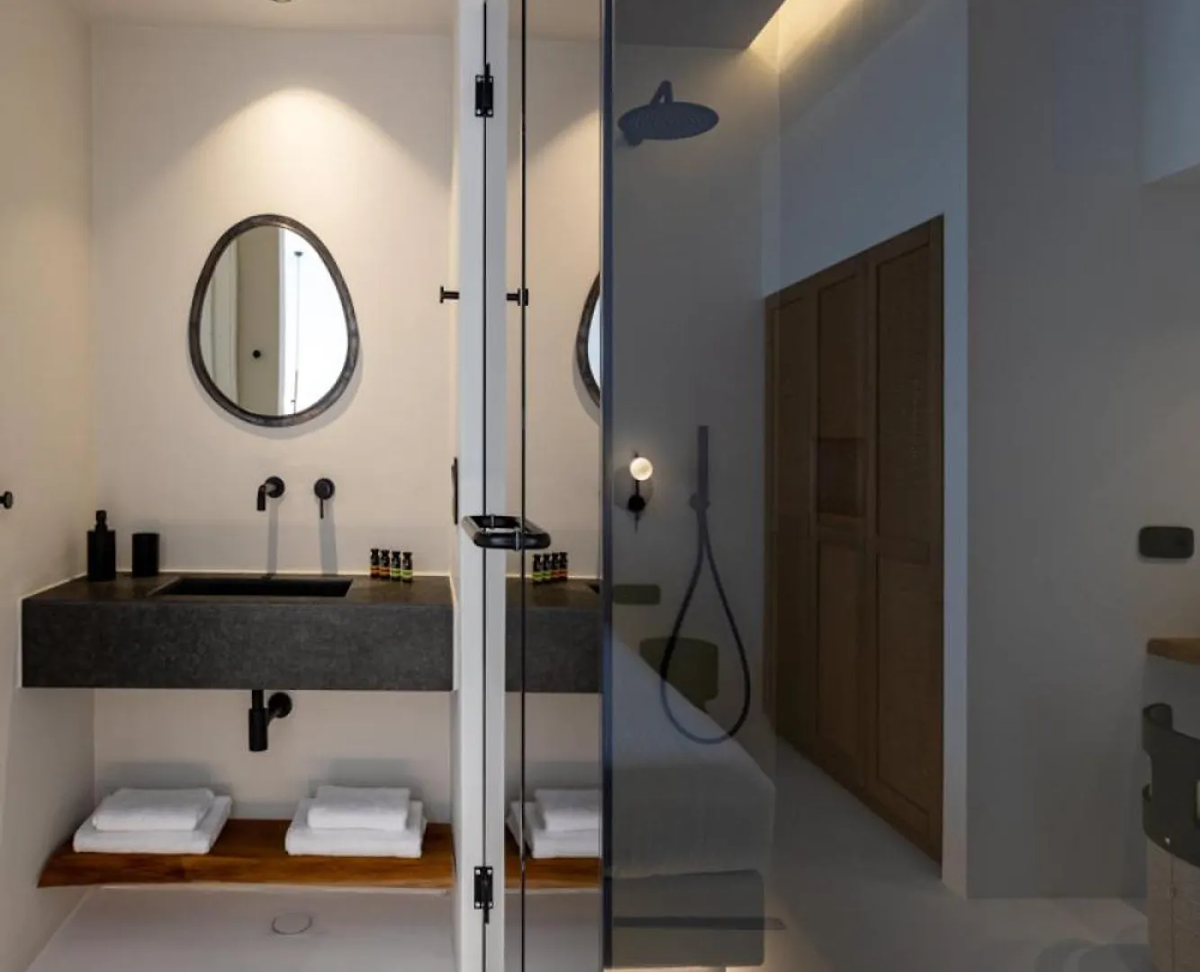 Mykonos Town Black Villa With Cave Heated Pool