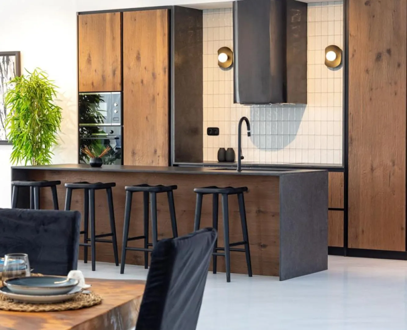 Mykonos Town Black Villa With Cave Heated Pool