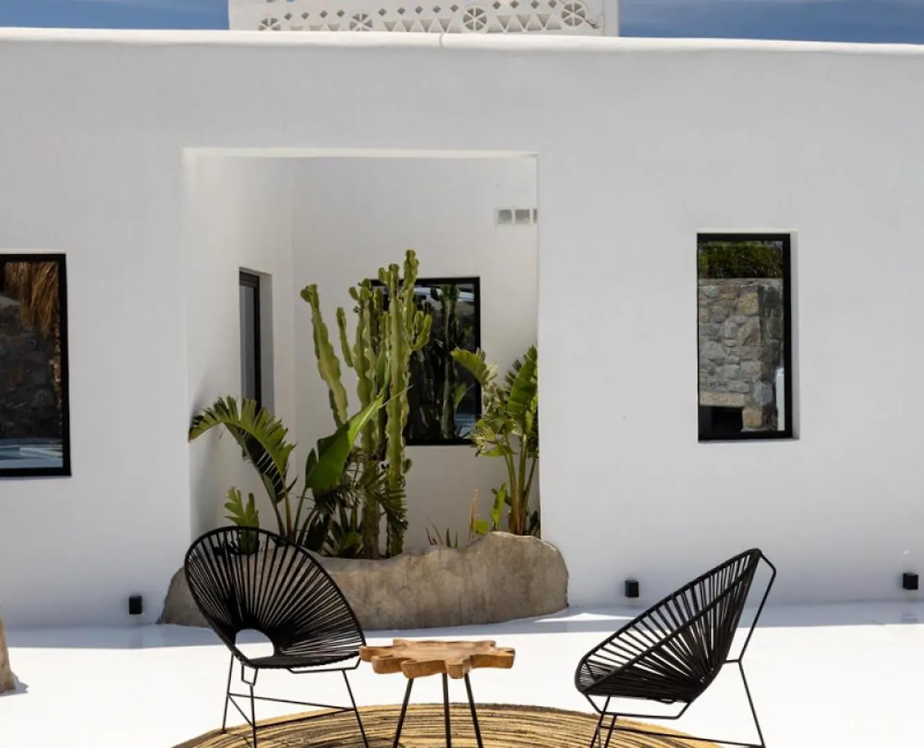 Mykonos Town Black Villa With Cave Heated Pool Mykonos Town