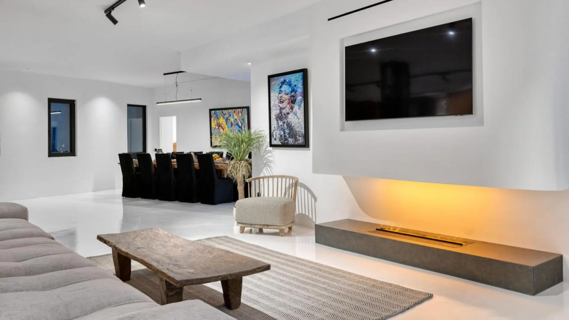 Mykonos Town Black Villa With Cave Heated Pool